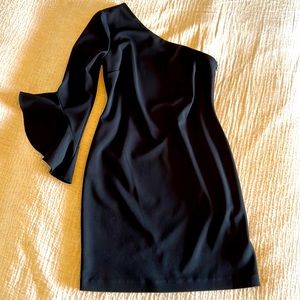 Trina Turk black dress one sleeve!